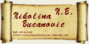 Nikolina Bučanović vizit kartica